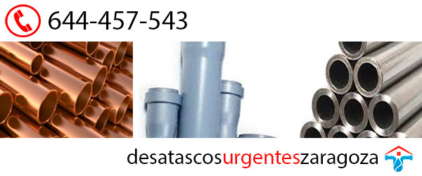 Desatasco tuberías cobre, pvc, acero Zaragoza